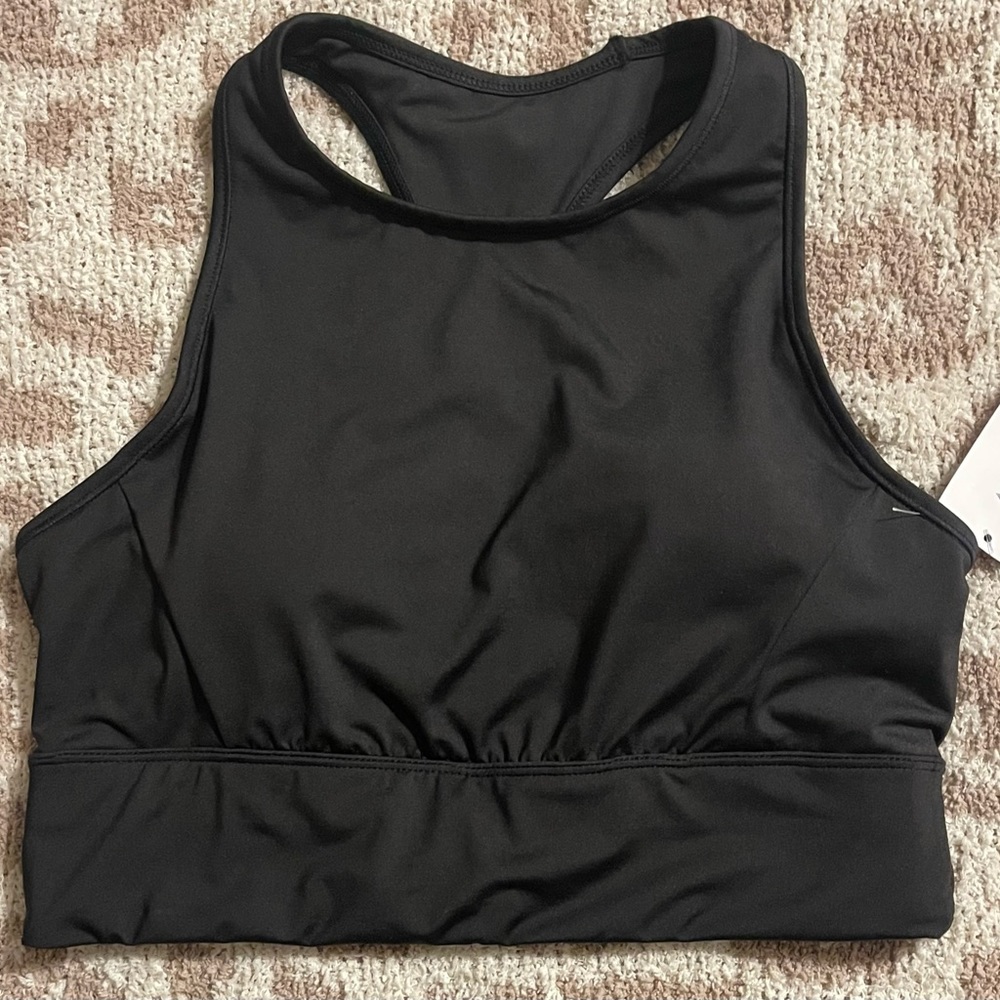 NWT Lux Butter LongLine Sports Bra Sz M Black